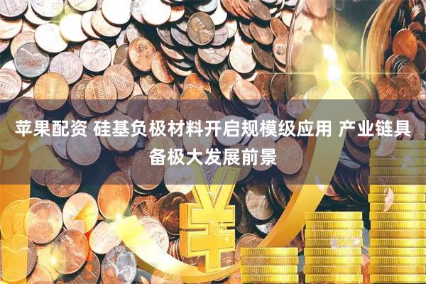 苹果配资 硅基负极材料开启规模级应用 产业链具备极大发展前景